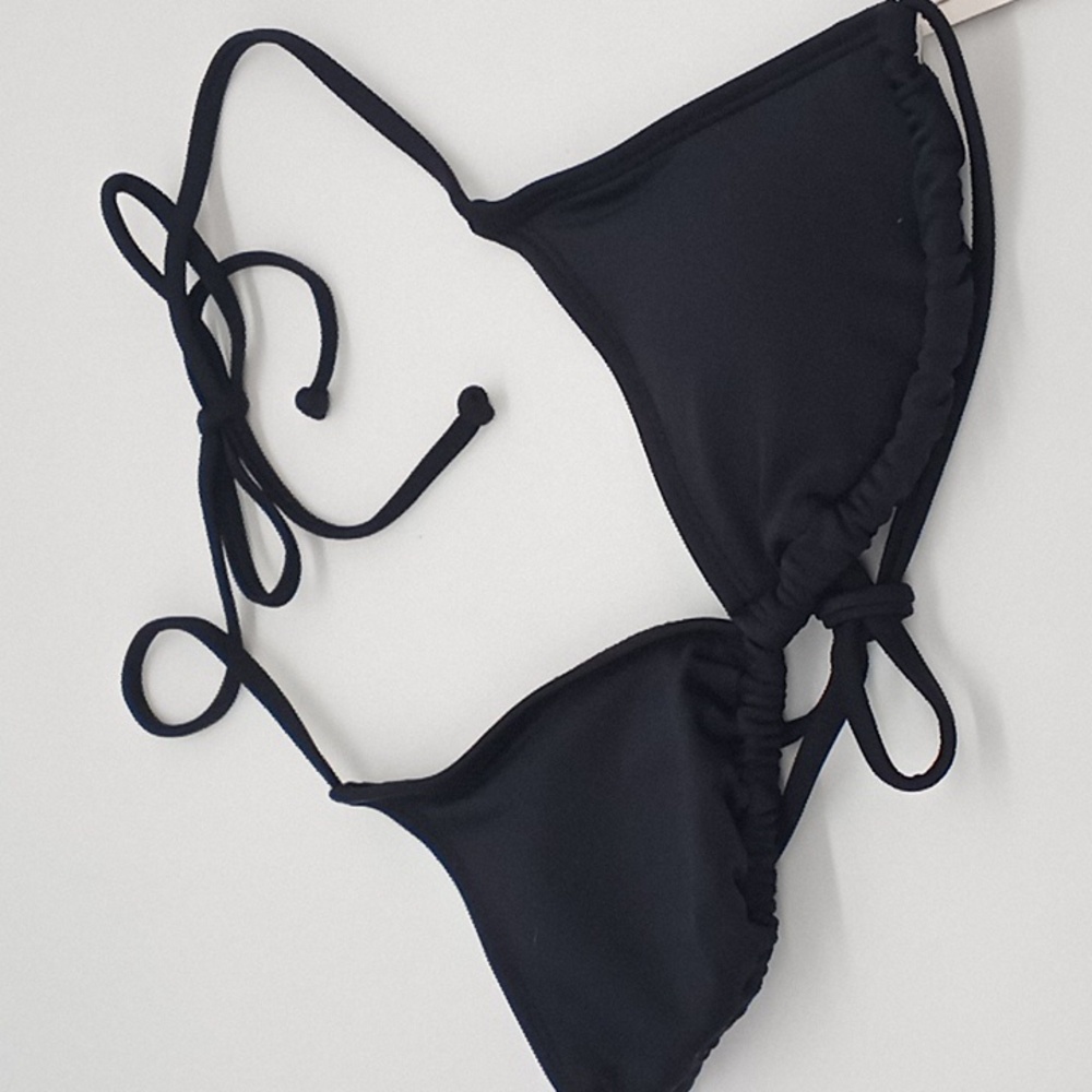 Salt + Cove Triangle Bikini Top Black XS